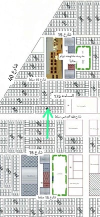 يالله قطعه صوب اليمنه المساحه 175 متر مكان مميز جدا قرب لمدرسه سند جاه...