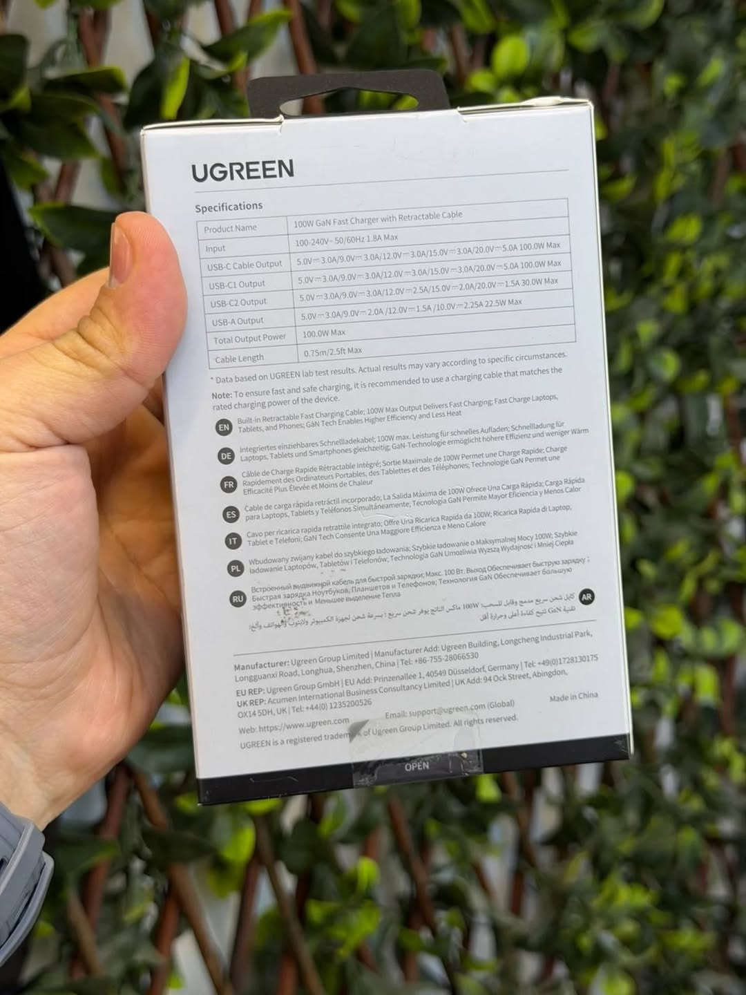 العمالقه من ugreen

شاحن بقدرة 100w مع تقنية GAN لحماية هاتفك
كيبل تايب سي فيته
مع منفذين اضافيين تايب سي مع منفذ usb
وبضمان سنة كاملة من الجبال

————————-

السعر  ٥٥  الف 

————————
توصيل كل العراق ٥ الأف 
————————-
للحجز او الاستفسار المراسله على الواتساب

***********

***********

————————-

العنوان شارع فلسطين مجاور الكوخ 
مكتب H&H
————————-
رابط جميع برامج التواصل 
https://heylink.me/hussein.handh/
————————-
رابط الانضمام لكروب الواتساب

https://chat.whatsapp.com/FvFJNN4B3DU3r8Zw96uhig?mode=gi_t

رابط الانضمام لقناة الواتساب

‏ https://whatsapp.com/channel/0029VbCZofYISTkPK9NW1729
