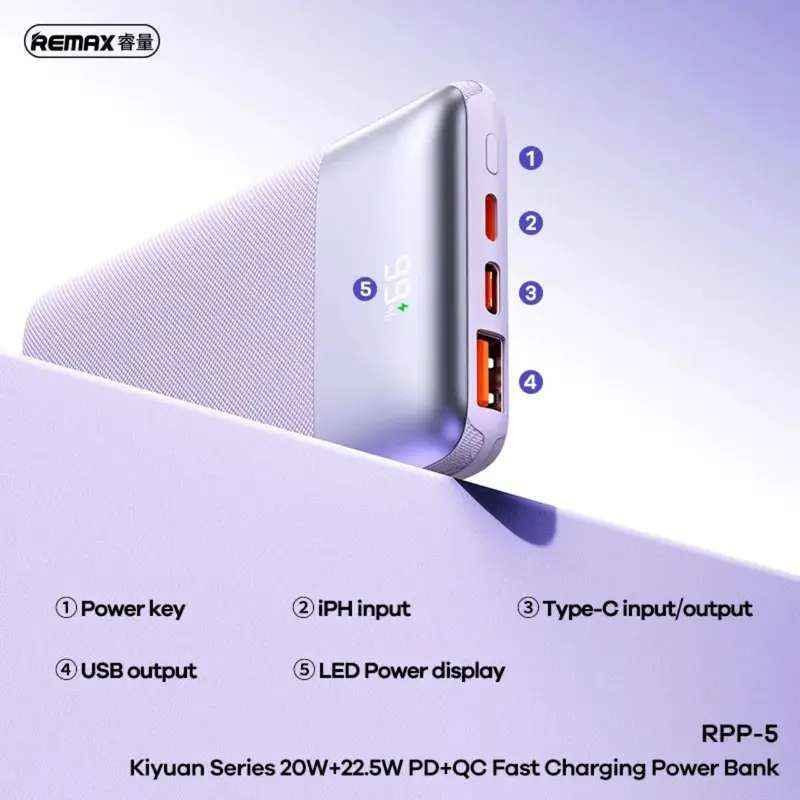باور بانك من ريمكس 

🔋 سعة البطارية (Battery Capacity) : 10000mAh

🔌 المخارج (Output):

منفذ USB :
5V⎓4.5A / 5V⎓3A / 9V⎓2A / 12V⎓1.5A

أقصى قدرة: 22.5W (Max)

منفذ Type-C:
5V⎓3A / 9V⎓2.22A / 12V⎓1.67A

أقصى قدرة: 20W (Max)

🔌 المدخلات (Input):
Type-C:
5V⎓3A / 9V⎓2A / 12V⎓1.5A

أقصى قدرة: 18W (Max)

منفذ Lightning (لـ iPhone):

5V⎓2A / 9V⎓2A / 12V⎓1.5A

أقصى قدرة: 18W (Max)

⚖️ الوزن الصافي (Net Weight):

200 غرام

📐 الأبعاد (Size):

127.8 × 68.1 × 17.7 ملم

🛡️ ميزات إضافية:
خفيف، نحيف ومحمول

ضمان لمدة سنة من وميض الذهب موصل, نينوى


**إذا كنت صاحب هذا الإعلان وتريد حذفه لأي سبب، رجاءا أرسل رسالة إلى الدعم الفني**