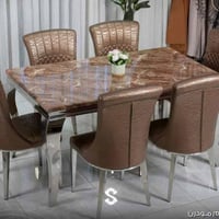 ٦ كراسي • سطح مرمر • تركي أصلي