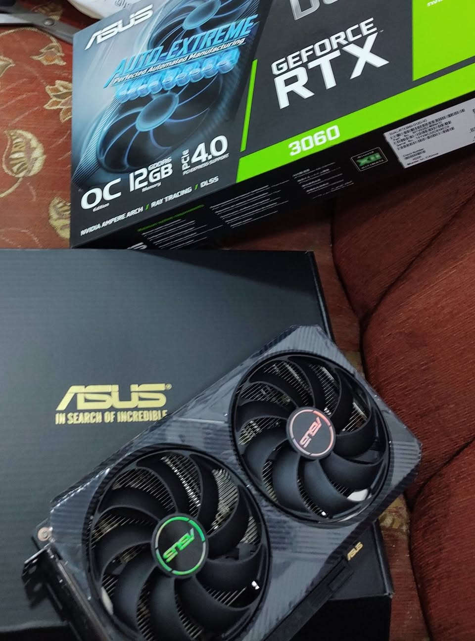 السلام عليكم
Msi
4k
نظافه 99%

س 400

Gpu
3060
12g
مستخدم شهرين فقط فقط شبه متروك وع فحص 

س 350

فانات مستخدم اقل الشهر كلش كلش نظيفه
Tuf ابيض 
  
س50

وع فحص كل شي 

التواصل وتس فقط وحصرا
***********
