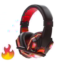 سماعة ألعاب • ميكروفون قابل للدوران • إضاءة LED