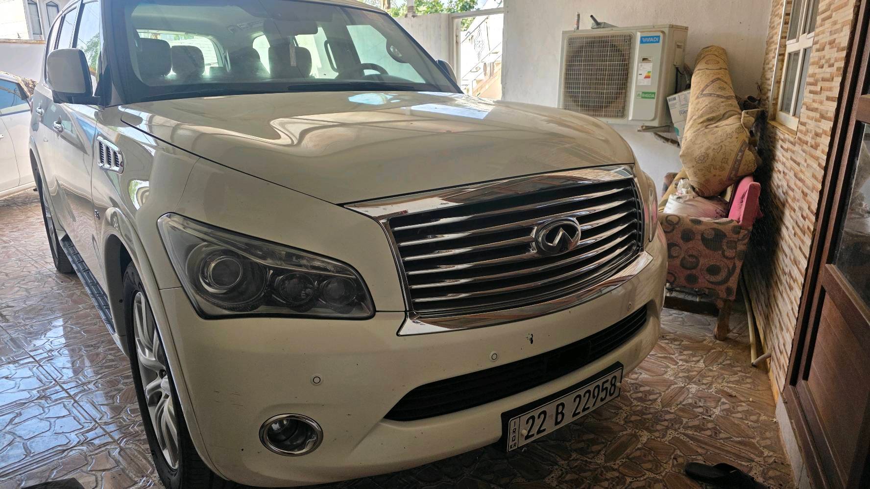 infinity QX80

مواصفات

8 سلندر 
ماشيه 159 الف كيلو 

بصمة - سلايت - داخل بيجي - فورويل - رادار امامي و خلفي - رادار جانبي - خمس كاميرا - 3 شاشة - تشغيل عن بعد - صندوق

شفت - ثلاجة - كشنات جلد - كشنات تتفيئة و تبريد - کشن و



ستيرن خزن - كشنات امامي و خلفي كهربا - تيريد مركزي - حصاص امامي و خلفي - سماعة BOSE - مراي شفت - داخل

فورميكا - فوليوم - تحديد سورعة - زينون - بعد
اربع تایر و ویل حجم 22 بيلادي جديد جديد

سيارة جديد ماشالله بدون نواقص

سيارة شرط بدون ای نواقص گیر و محرك  و حدادی و کهربائيات كامل 

 و شرط ورقة بانزين معها 
و سنوية و رقم جديد سنوي بأسمي تحويل غرامة بشرط

سعر  دفترين و 45 و بيه مجال 
24500 $
للأستفسار ***********