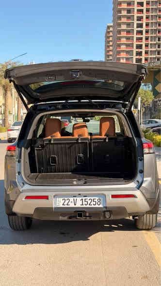Nissan Pathfinder 2024 
✅ Platinum ✅
ماشيه ١٨٠٠٠ كيلو 
تو كلر بلادي 

السياره مغلفة PPF بالكامل 
سقف بانوراما 
بصمة تشغيل
بصمة ابواب
اناره محيطيه كل داخل سياره 
تشغيل عن بعد(Remote Start)
صندوق شفط كهربائي 
رادار امامي (تحديد مسار)
رادار جانبي (نقاط عمياء)
رادار خلفي (تحذير من الاصطدام)
حساسات امامية+ خلفية
دفع رباعي 4WD
اوتو بارك Auto Park
كاميرات 360°
كشنات جلد قرميدي بلادي ✅
كراسي منفصل 
كشنات ميموري
كشنات تدفئة
تبريد قطعتين لمس
تحكم وضعيات القيادة...Drive Modes 
شفتات + تحكمات استيرن 
هيتر استيرن
Apple Car Play
Android Auto 
هاند بريك بصمة
اوتو هولد Auto Hold
اوتو ستارت Auto Start
اوتو ستوب Auto Stop 
مانع انزلاق+ABS
شاشة كبيرة لمس+كاميرا
منافذ AUX+USB
وبقية المواصفات المعروفة

***********
مكان السياره ( بغداد اليرموك ) بغداد
