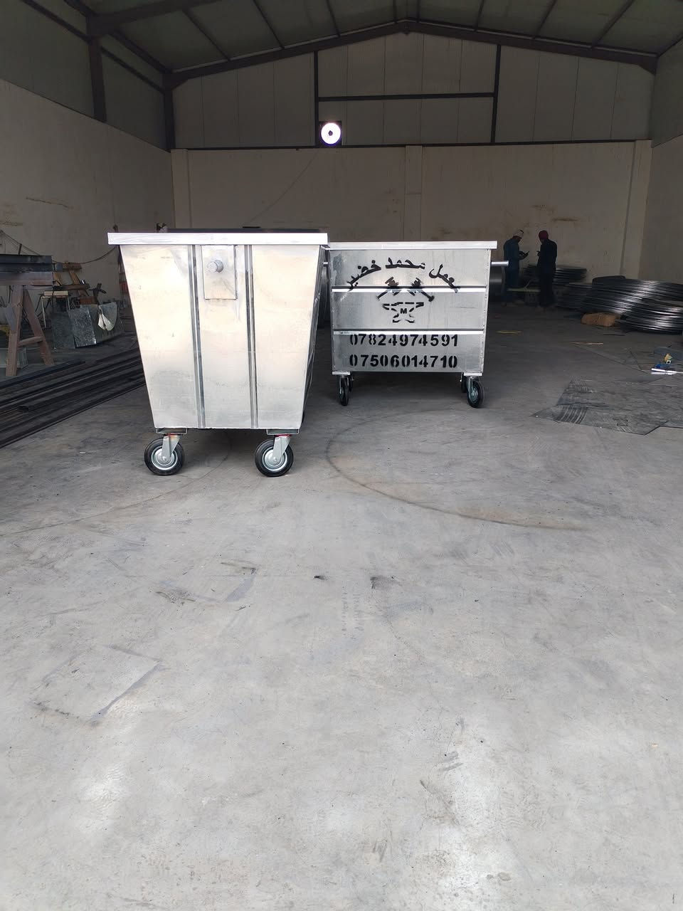 🔧 معمل محمد خضير 🔧
لتصنيع كافة أنواع الحاويات بجودة عالية ووفق المواصفات المطلوبة.
نُجهّز دور البلدية وبأسعار جملة الجملة للكميات.

📍 العنوان: الفلوجة – شارع ستين – المنطقة الصناعية
📞 للتواصل: *********** – *********** (واتساب متوفر)
