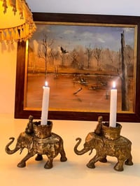 شمعدان نحاس • مصابيح برونز انتيك