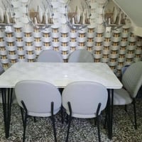 ميز طعام • سطح مرمر • الزعفرانيه