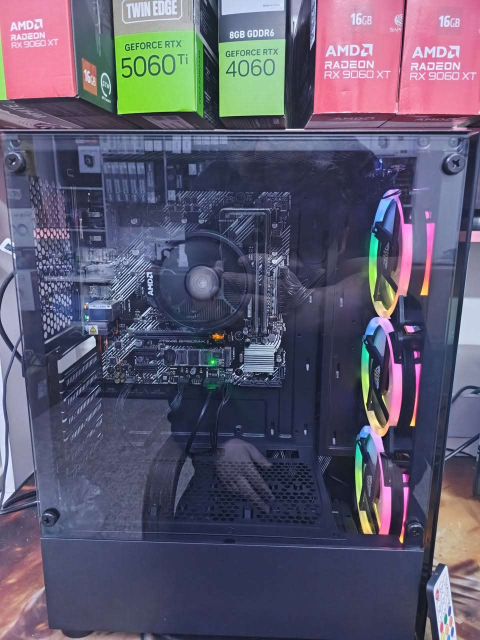السلام عليكم
حاسبه pc مستعمل
RYZEN5 4600G
MB B450 ASUS
RAM 16GB 3200HZ
M.2 SSD 512 GB
PSU 550 W
CASE 3FAN RGB
الضمان 10 يوم
السعر 470 الف
***********
***********
