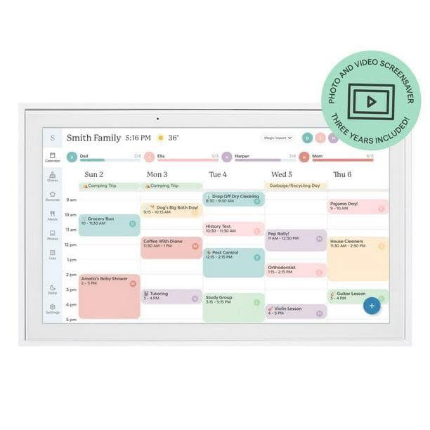 متوفر من امازون 💐
🌸شاشة تقويم skylight 15” الرقمية🌸

تقويم العائلة الذكي المتكامل على الحائط: أخيرًا، تقويم رقمي متصل بشبكة Wi-Fi مع شاشة لمسية لتنظيم شؤون العائلة بأكملها بسلاسة. أصبح من السهل الآن إبقاء جميع أفراد العائلة على اطلاع دائم من خلال تخصيص لون ومهام لكل فرد. تقويمك المفضل لعامي 2025-2026 وما بعدهما.

إعداد سريع: ما عليك سوى توصيله بالكهرباء، والاتصال بشبكة Wi-Fi، ومزامنة التقويمات - ستُضاف جميع أحداثك تلقائيًا. أضف الأحداث أو المهام مباشرةً على الجهاز أو استخدم تطبيق الهاتف المحمول المجاني. متوافق مع تقويم جوجل، وتقويم iCloud، وتقويم Outlook، وCozi، وYahoo.

متوافق مع تقويم جوجل، وتقويم iCloud، وتقويم Outlook، وCozi، وYahoo. شاشة ذكية عالية الدقة جميلة وسهلة الاستخدام: شاشة لمسية مقاس 15 بوصة قابلة للتركيب على الحائط أو العرض على حاملها. بفضل خياري التركيب على الحائط أو وضعها على الطاولة، تُعدّ هذه الشاشة مثاليةً كمنظم يومي للمنزل أو كأداة تخطيط لمكتبك.

جدول المهام وتخطيط الوجبات: أضف وعدّل وحدّد المهام المنجزة على مدار اليوم. شجّع العادات الصحية والاستقلالية مع جدول المهام التفاعلي، وحافظ على روتينك اليومي 
. اعرض خطة وجبات عائلتك وتجنّب السؤال اليومي "ماذا سنأكل على العشاء؟".
حمّل التطبيق المجاني للبقاء على اطلاع دائم من أي مكان: يمكنك الوصول إلى جميع بيانات تقويم سكاي لايت وإدارتها عبر تطبيق الهاتف المحمول. أضف المهام والواجبات إلى القائمة أثناء التنقل

جديدة👍
السعر ٦٠ الف💐
سعرها بامازون ٢٩٩$🤨


**إذا كنت صاحب هذا الإعلان وتريد حذفه لأي سبب، رجاءا أرسل رسالة إلى الدعم الفني**