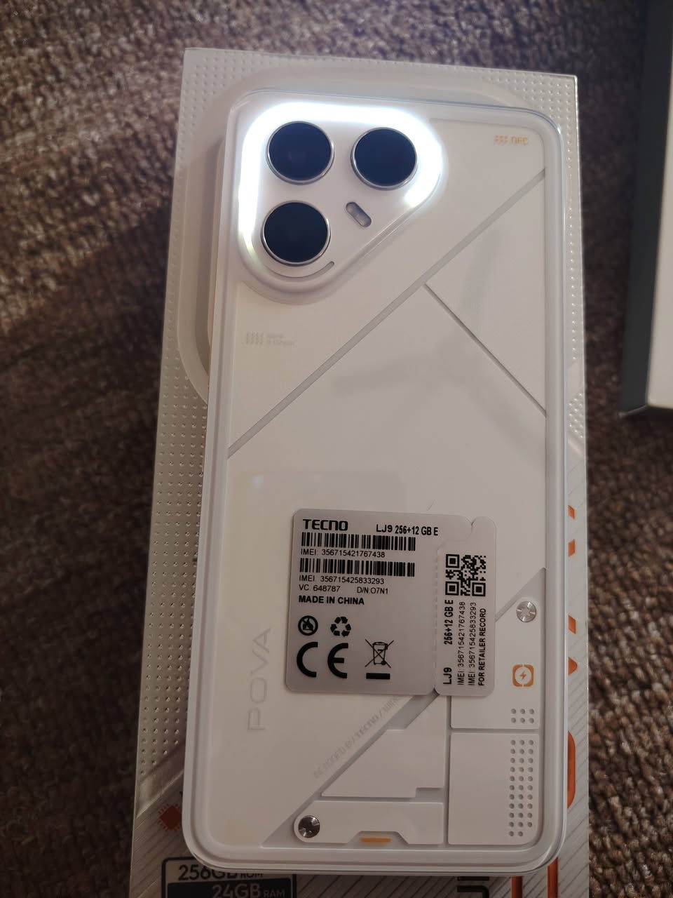 سلام عليكم تكنو بوفا 7الترا فايف جي ٢٥٦ عشوائة ٢٤ مستغدم ٣٥ يوم علا وضع الشركة اذة بس شخط تاخذة بلاشة مكاني نجف عباسية السعر اب ٣٥٠ او بي مجال بصيط رقمي ***********
