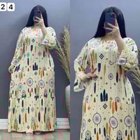 ✨🌿 دشداشة صيفي مشجّر 🌿✨ اختيار مثالي لكل الأذواق 👗✨ 🔹 خامة كشمير إيطال...