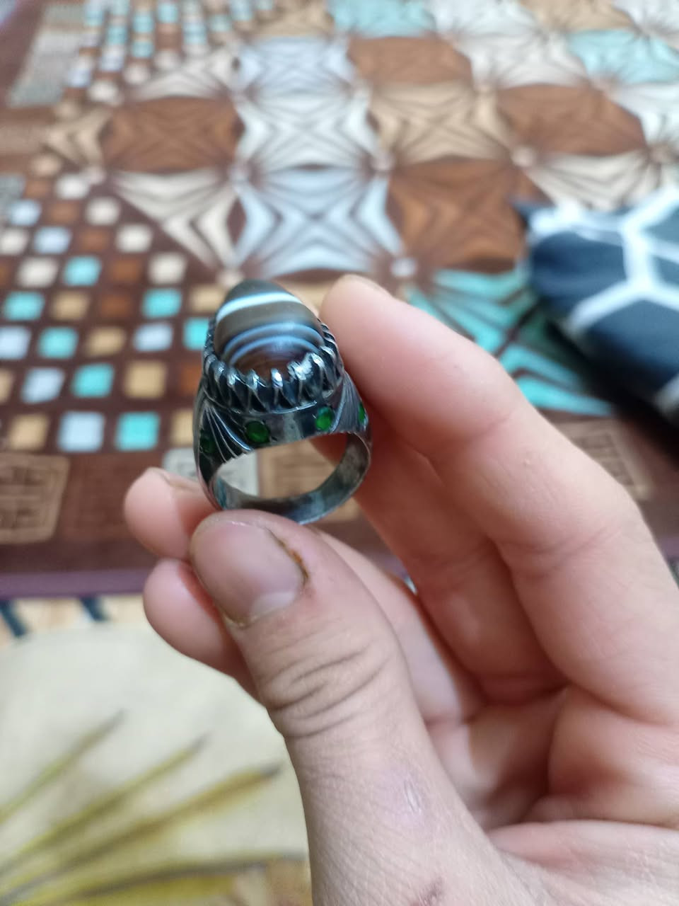 محبس حبشي صياغة قديمة ويدوي شگله كاملة ما مكصوصة  السعر على الرقم هذا ***********
