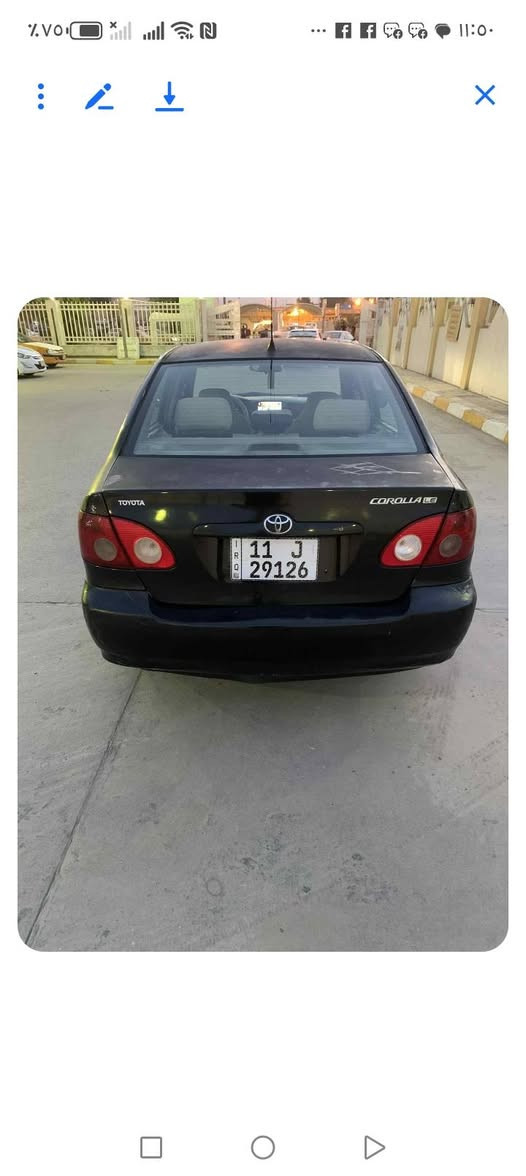 السلام عليكم للبيع سياره كورلا موديل ٢٠٠٧ رقم بغداد باسمي السيارة بيهه جراد كير مكينه مكفولات الاتصال *********** السعر ٧٥ قفل
