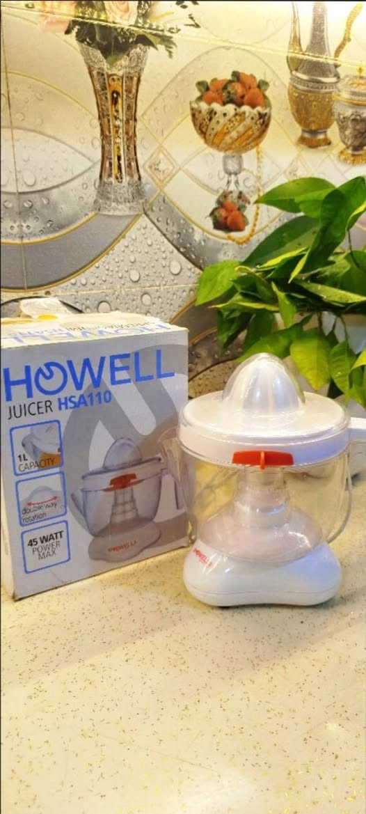 توفر عصارة حمضيات (برتقال /ليمون/رمان) كهربائية من علامة Howell.تتميز بسعة 1 لتر وقوة محرك تصل إلى 45 وات.تحتوي على ميزة الدوران في الاتجاهين لاستخلاص أكبر كمية من العصير.تشتمل على مصفاة لفصل اللب (اللب) عن العصير ووعاء قابل للإزالة وسهولة التنظيف


**إذا كنت صاحب هذا الإعلان وتريد حذفه لأي سبب، رجاءا أرسل رسالة إلى الدعم الفني**