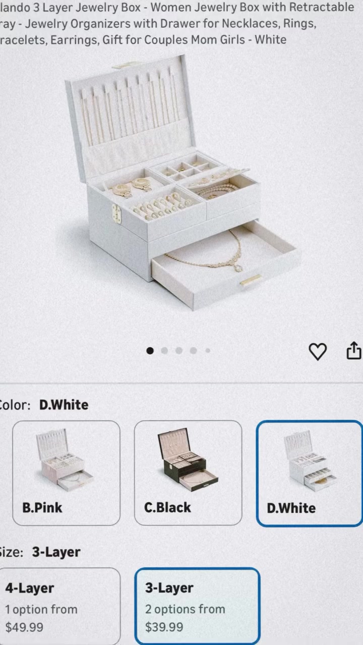 صندوق لتنظيم المجوهرات من ماركة VLNADO جلد 
ب أبعاد 15X28 cm بسعر 22 الف و التوصيل 3 آلاف لكل محافظات العراق لمدة محدودة 
رقم الواتساب للطلب ***********
