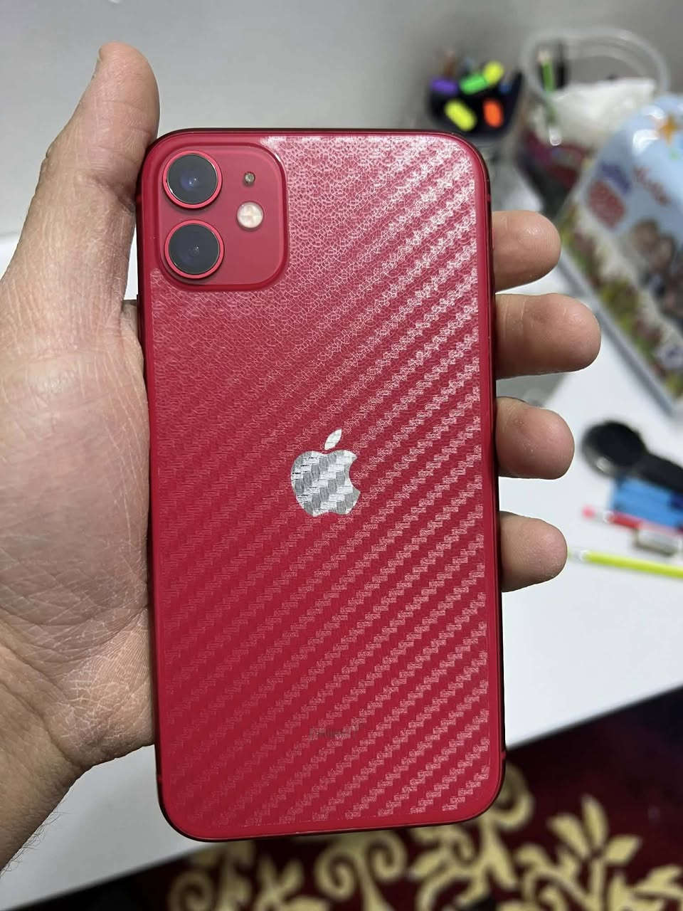 السلام عليكم 💙
ايفون 11 عادي
IPhone 11
وتر ما مفتوح ولا مستبدل اي قطعة كله شغال
نظافة 99%
لون احمر 
ذاكرة 128
بطارية 73%
فيس ايدي شغال
جهاز يخبللل
بي لزكة حماية للشاشة وللضهر 
الملحقات كيبل شحن جديد وحافظة
رجاءاً لحد يكتب سعر بالتعليقات
السعر 225 الف مع التوصيل نهائي ثابت ✅
رقمي *********** واتساب
عنواني محافظة واسط ❤️
توصيل موجود لجميع المحافظات مجاني ✅
السعر ما بي مجال ما عجبك اعبر ب 215 ما يرهم
