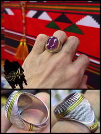 صياغة حديثة • ياقوت أفريقي أحمر • طلاء روديوم