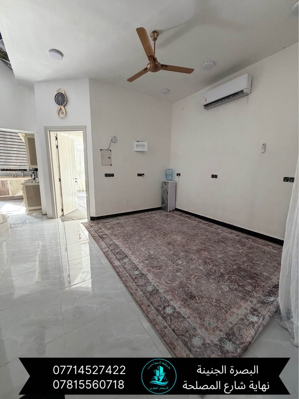 🔷(بيت  للبيع )🏡// بناء حديث //

🌀المساحة (150) متر //طابق واحد // يقع على شارع (15) متر //

🌀( الموقع حي بغداد ) // موقع راقي جدا // 

🌀(  / يحتوي البيت  على / غرفتين منام  / هول / ديوانيه   /مطبخ / صحيات داخليه خارجيه/ طارمه / مناور عدد اثنين / 

🌀(جنس العقار طابو ملك صرف  )☑️

🌀 السعر (185) مليون قابل للتفاوض //

⚜️عنوان شركة الجوادين للاستثمار العقاري ⚜️ 
( الجنينه نهاية شارع الـمصـلحه/ قـرب سـوق الجـبيلـة) 

لـلطلـب والاستفسـار الاتصال على الارقـام التـالـية 🔻

واتـساب + اتـصال ***********
واتـساب+اتـصال ***********
واتساب + اتصال ***********                                                               واتساب + اتصال *********** البصرة, العراق
