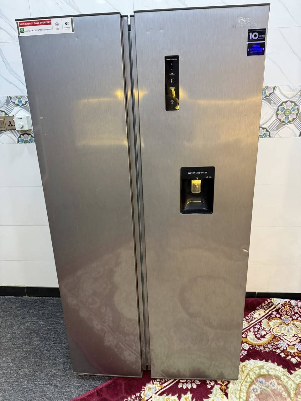 ثلاجه يلجي نضيفه كبيره ام بابين
***********
