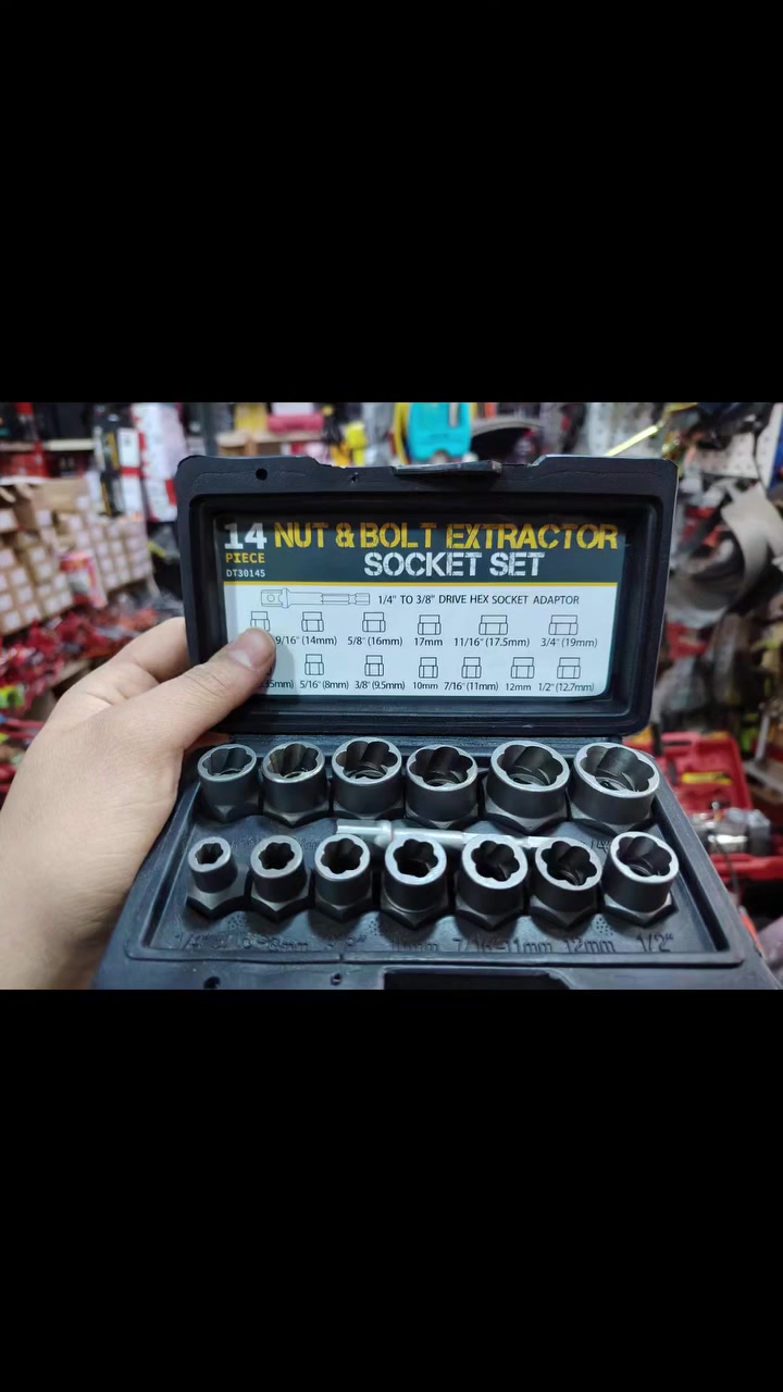 سيت لقمة دايس برغي لفتح البراغي المسلوك تالف والنتات  14 قطعة متعدد الاحجام    بسعر فقط 12 الف يوجد توصيل لجميع المحافظات للاستفسار الاتصال على الرقم ***********
