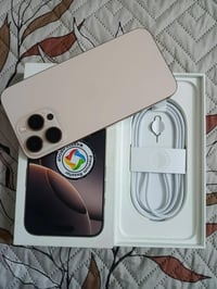 ايفون 16 برو ماكس ذاكرة ٢٥٦ بطارية 100 مشحون 140 مرة نضافة الجهاز 100%...