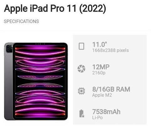 🍏 iPad Pro 11-inch الجيل الرابع للبيع 🍏
🔥 المواصفات:
‏📱 iPad Pro 11-inch (الجيل الرابع)
⚡ معالج Apple M2 القوي جدًا
💾 سعة 128GB
🌐 نسخة Wi-Fi
🎨 اللون: Space Gray
🔋 البطارية 72%

✨ المميزات:
- شاشة Liquid Retina 11 إنش بجودة ممتازة 🖥️
- يدعم Apple Pencil الجيل الثاني ✏️
- مناسب للدراسة والرسم والمونتاج والتصميم 🎨
- أداء قوي جدًا للألعاب والبرامج الثقيلة 🎮
- كاميرات ممتازة وتصوير 4K 📸
- صوت ستيريو قوي وواضح 🔊
- منفذ USB-C للشحن السريع ⚡

✅ الجهاز نظيف ويعمل بشكل ممتاز 
بيه شخط بالشاشة خفيف وتتبدل ♻️
بيه شاشة ضد الكسر 🛡️
📦 البيع مع الشاحن الأصلي والكرتون

💰 السعر: (600 الف) قابل للتفاوض 
📍 الموقع: (الكوت)

📩 للتواصل خاص

🔥 المواصفات:
‏📱 iPad Pro 11-inch (الجيل الرابع)
⚡ معالج Apple M2 القوي جدًا
💾 سعة 128GB
🌐 نسخة Wi-Fi
🎨 اللون: Space Gray
🔋 البطارية 72%

✨ المميزات:
- شاشة Liquid Retina 11 إنش بجودة ممتازة 🖥️
- يدعم Apple Pencil الجيل الثاني ✏️
- مناسب للدراسة والرسم والمونتاج والتصميم 🎨
- أداء قوي جدًا للألعاب والبرامج الثقيلة 🎮
- كاميرات ممتازة وتصوير 4K 📸
- صوت ستيريو قوي وواضح 🔊
- منفذ USB-C للشحن السريع ⚡

✅ الجهاز نظيف ويعمل بشكل ممتاز 
بيه شخط بالشاشة خفيف وتتبدل ♻️
بيه شاشة ضد الكسر 🛡️
📦 البيع مع الشاحن الأصلي والكرتون

💰 السعر: (600 الف) قابل للتفاوض 
📍 الموقع: (الكوت)

📩 للتواصل خاص Ipad 11pro m2


**إذا كنت صاحب هذا الإعلان وتريد حذفه لأي سبب، رجاءا أرسل رسالة إلى الدعم الفني**