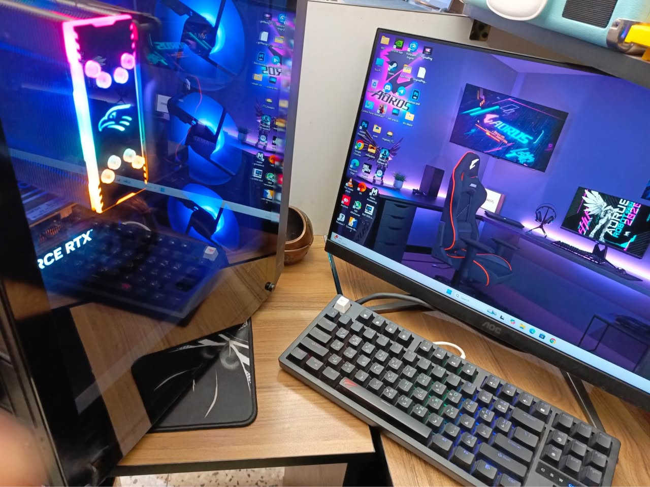 Ci5 12400f
H610 msi pro
Ram 16 GB DDR4 
SSD 1TB LEXAR M.2
NVIDIA RTX 4060TI 8GB
Case sama 4 fan
كولر غازي مرتب
الكيس سعر مليون
شاشه : 

 سعر 135 الف Aoc 24 inch ips /180hz
عنوان بغداد غير متواجد ع فيس اتصال فقط 

***********

*********** بغداد, العراق
