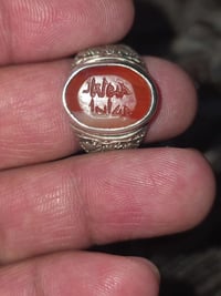 عقيق يماني • خط قديم • منقوش العاقبة