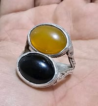 عقيق اصفر • فضة ٩٢٥ • مقاس ٢٦