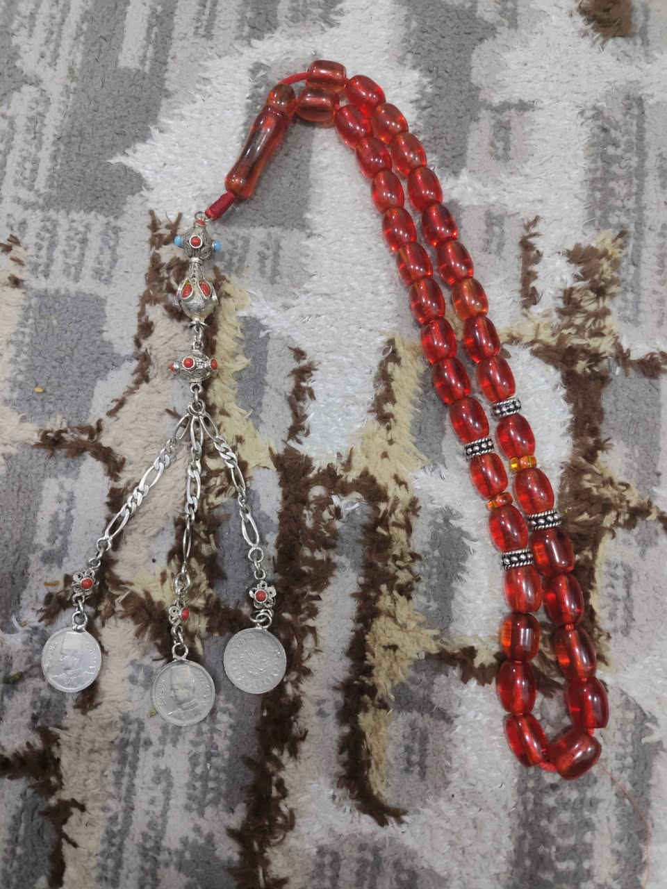 السلام عليكم سبحه سندلس ألماني خراطه بيت عنوز معوج كروشه 25 غرام 
***********
