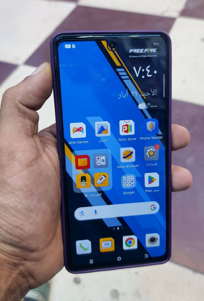 السلام عليكم تكنو بوفا 6 برو 5g جهاز كامل مواصفات العاب مثل ببجي فول90  فريم وقابل للزيادة بالتحديثات الجاية  واستخدام شخصي وتصفح (شحن سريع75 واط) ( مستعمل استعمال خفيف اقل السنة) مبدل شاشة وكالة واصلية (ملحقات كارتون وكفر) 
المواصفات 
ـــــــــــــــــــــــــــــــــــــــ
6.78 بوصة - 120 هرتز - AMOLED
الذاكرة
256 جيجابايت
الرام
12 + 24 جيجابايت
الكاميرا
108 2 0.3 ميجا بكسل
المعالج
Mediatek Dimensity 6080
البطارية والشحن السريع 6000 مللى أمبير 

السعر 275 الف وبي مجال قليل 
ادخل خاص او راسلني على رقمي واتساب فقط ***********

