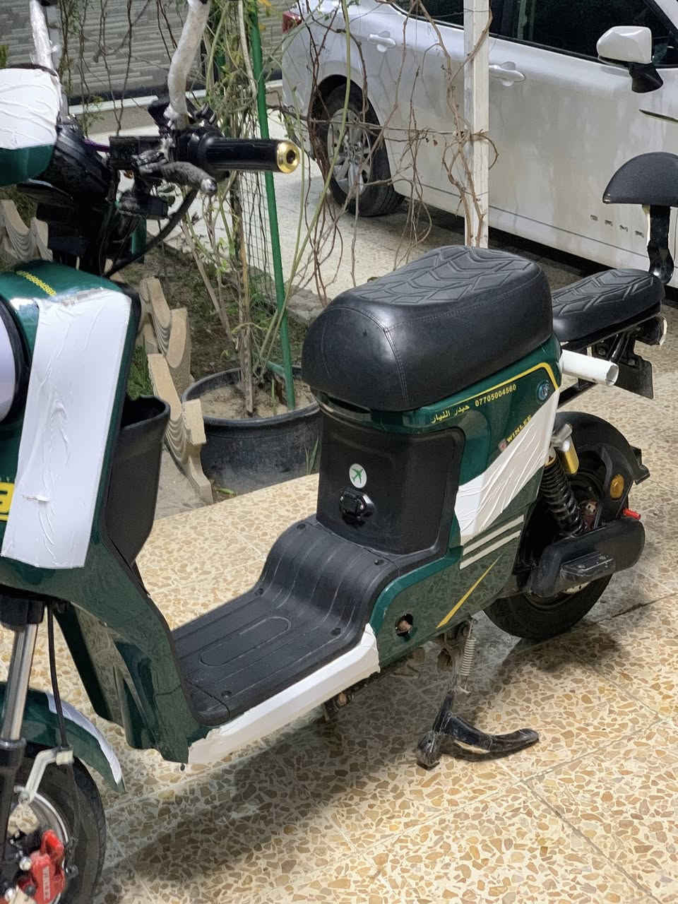 السلام عليكم
دراجه شحنR9 للبيع 

موديل 26 

تشغيل عن بعد 

خمس بطاريات دبل كبار32 امبير 

دبل اشاره+ اشاره يمين يسار 

نضام 4 سرع سرعه  109

نضام (P)

نضام (R) رجوع للخلف

 

قفل ستريرن 

جهاز انذار عن سرقة

المكان: كركوك دوميز 

📞الرقم  :***********

السعر:450 بي مجال قليل
