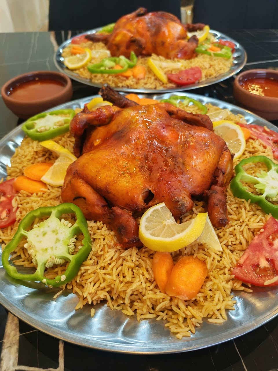 للحجز و الاستفسار على الارقان التالية 
***********_***********

المشويات /

كيلو كباب لحم 28000
كيلو كباب دجاج 13000
نصف كيلو كباب لحم 15000
نصف كيلو كباب دجاج 7000
نفر كباب لحم 8000
نفر كباب دجاج 4000
نفر مارينا لحم 8000
نفر مارينا دجاج  6000
نصف نفر كباب لحم 6000
نصف نفر كباب دجاج 3000
نصف نفر مارينا لحم 6000
نصف نفر مارينا دجاج 4000

الاكلات الشرقية /
مندي دجاج ذبح 15000
كيلو مندي لحم عراقي 35000
نصف مندي دجاج 8000
نفص كيلو مندي لحم  18000
نفر مندي لحم 9000
تمن ومرق نفر 3000
ماعون تمن كبير 5000
ماعون تمن وسط 3000
ماعون تمن صغير 2000
ماعون ثريد كبير 5000
ماعود ثريد وسط 3000

الاكلات الغربية /
البيزا / 
بيزا دجاج عائلية 9000
بيزا لحم عائيلة 12000
بيزا خضار عائلية  7000
بيزا دجاج وسط 5000
بيزا لحم وسط 7000
بيزا خضار وسط 4000

الكنتاكي /
كنتاكي وجبة عائلية 10قطع 12000
كنتاكي وجبة 8 قطع 10000
كنتاكي نصف وجبة 5 قطع 6000
كنتاكي وجبة 3 قطع 5000
 فنكر 1000

الريزو /
ريزو عادي 3000
ريزو مدخن 3000

 الصاج /
صاج عادي 2000
وجبة صاج دجاج عربي 3000
وجبة صاج وسط 5000
وجبة صاج كبير 8000
وجبة صاج العائلي 10000
لفة صمون عادي 1500

البركر. 3000
زنكر 2000
