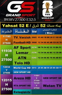 ترددات • ياه سات E52 • قنوات رياضية مجاناً