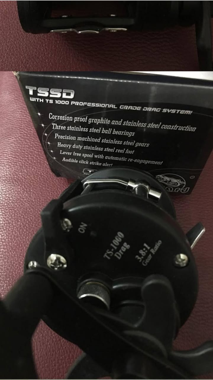 اغراض صيد
البكرة هي بكرة صيد من نوع "TSSD-3000L" أو "TSSD-4000L" تستخدم للصيد البحري (Trolling). 
تتميز بهيكل مقاوم للتآكل.
تحتوي على ثلاثة محامل من الفولاذ المقاوم للصدأ.
تحتوي على تروس مصنوعة بدقة.
مزودة بنظام رافعة للتحرير الحر للبكرة مع منبه صوتي.
السعر ٤٠ الف


**إذا كنت صاحب هذا الإعلان وتريد حذفه لأي سبب، رجاءا أرسل رسالة إلى الدعم الفني**