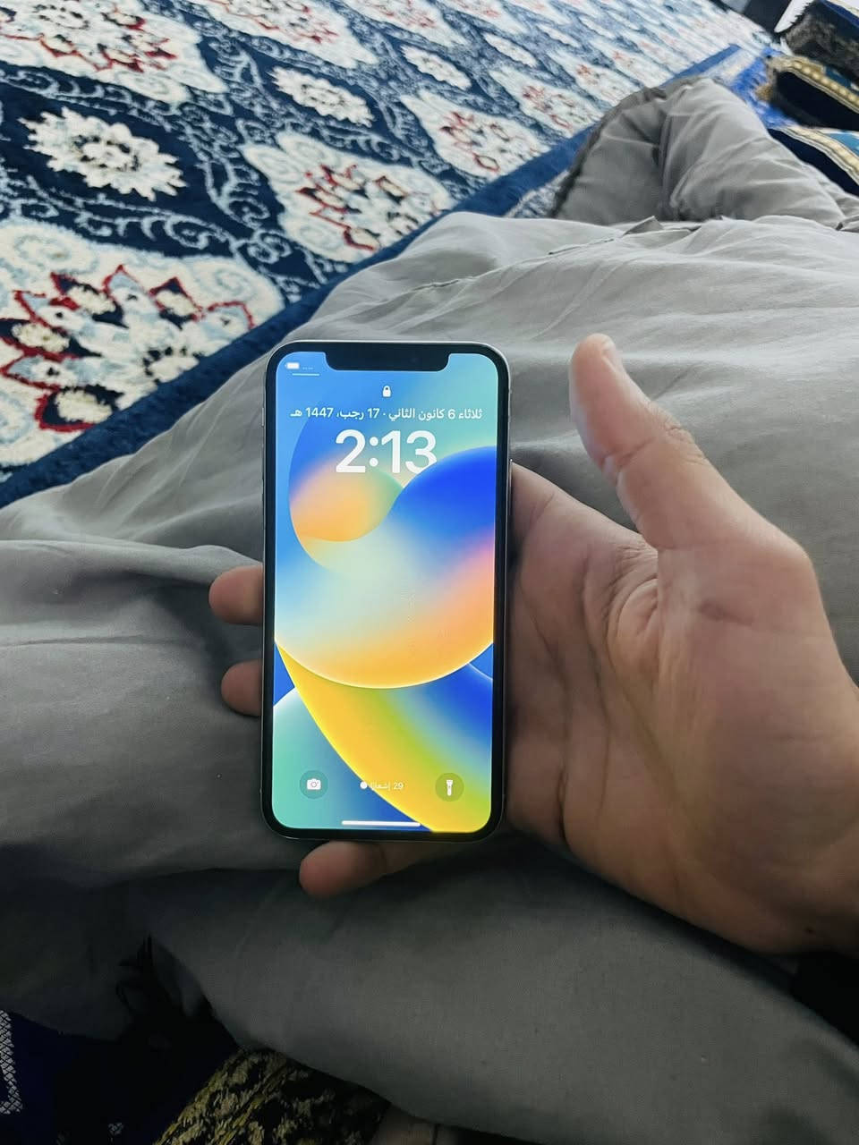 السلام عليكم للبيع ايفون xعادي
الجهاز بلادي مامفتوح 
بطاريه 75🔋
ذكره 64
الجهاز كله شغال ومكفول 
للبيع بسعر نار 110الف يابلاش🔥😂 
للتصل ***********
