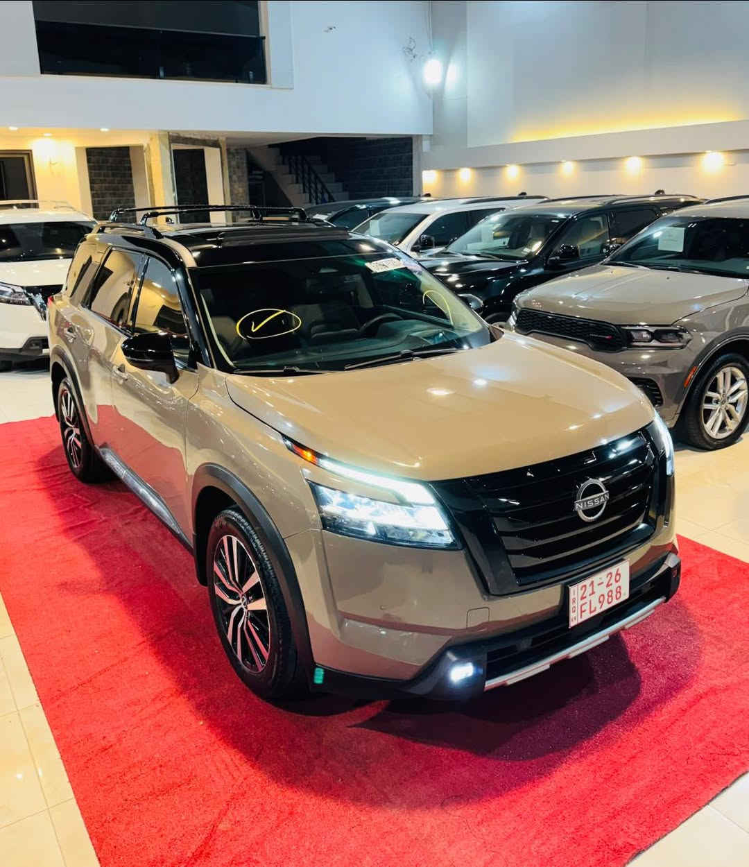 ﷽

2024

 NISSAN PATHFINDER PLATINUM
من اعلى المواصفات 

اللون: مميز عسكري 

الموديل : 2024

نوع المحرك : 6 سلندر (3.5L)

السعر: 315$

عداد المسافه: 9. الف   مايل

الضرر: كما موضح بالصورة 
صور الحادث + رقم الشاصي مرفقه في المنشور

بدون رقم وبشرط الترقيم ( اربيل - دهوك - سليمانية )

المواصفات: PLATINUM

فتحة بانوراما
داخل اسود مطعم مشمشي
سقف. اسود
داتا شو
كيج الكتروني
خمس كاميرات (360)
بصمه تشغيل
بصمة اربع ابواب
تشغيل عن بعد 
كشنات امامي تبريد
كشنات تدفئة 
ستيرن تدفئة 
كشنات كهرباء
رادار امامي
رادارات جانبيه
رادار خلفي
حساس خلفي
شاشه كبيرة
مانع انزلاق
كروز سرعه
هاند بريك بصمه
اوتو هولد
نظام ايكو نورمال سبورت
صندوق كهرباء
7 راكب
وبقية مواصفات PLATINUM المعروفة 

العنوان :
كركوك شارع المعارض 
‏‎
معرض هشام الحمداني لتجارة السيارات ‏‎

‏‎للاتصال والاستفسار :
***********

***********

***********
