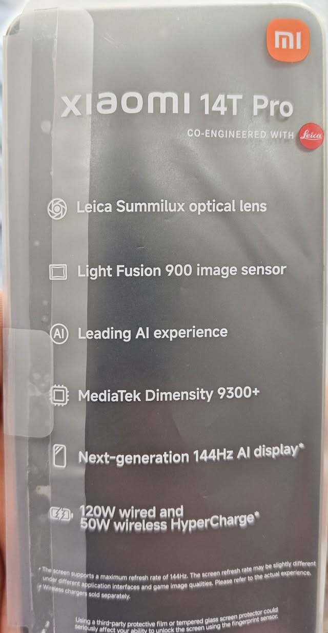 موبايل Xiaomi 14T pro 5g للبيع 
شاومي 14 تي برو 5جي

مواصفات الجهاز 
الشاشة6.67 بوصة - 144 هرتز - AMOLED
1 تيرابايت الرام16 + 16 جيجابايت الكاميرا 50 + 50 + 12 ميجابكسل
 المعالجMediatek Dimensity 9300 Plus 
البطارية والشحن السريع5000 مللي أمبير - 120 واط

والجهاز نظيف بنسبه 99%  بل اضافه الئ استعماله قليل جدا 
مكاني بابل... الحصوة 
سعر الجهاز 650 وبي مجال بسيط 

للاستفسار الإتصال علئ الرقم
***********
