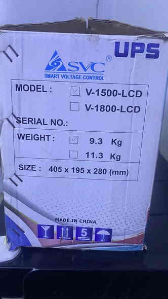 السلام عليكم عدي مستعمل  ups 1500 va offline  لل pc و ps4  بطاريه نص عمر تمشيك 10 الى 12 دقيقه سعره 40 الف مع التوصيل والسعر نهايته واتساب ***********
