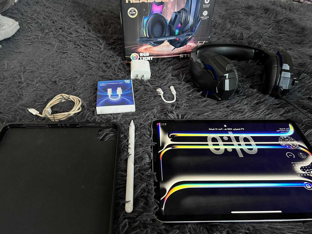 السلام عليكم ايباد 11 برو ذاكزة 256 معالج m2 فول ببجي
 بطارية 90 الايباد فول نضافه فقط هاي الخدوش البالضهر كدامكم وما مفتوح و مامبدل بي اي شي وهاي صورة الفحص كدامكم ويا ملحقاته سماعة محيطية وتحويله وقلم وكفر وشاحنته الاصليه مال الايباد
 السعر 725 مكاني بغداد وللتذكير هذا الذاكرة 256 رجائا الما يشتري لا يتعبني لأن الايباد كلش نضيف وهذا رقمي الي يحب يتواصل واتساب ***********
