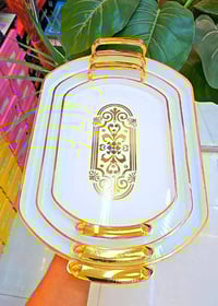 طقم صواني ٣ قطع • اكريلك OHouse • مقابض سيلفر جولد