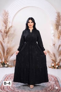 فستان كشمير • كشمير اسود • مقاسات 2XL-5XL