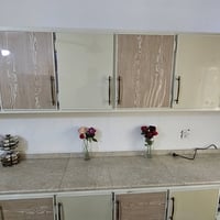 للبيع متسعجل كوانتر وملحق 3 متر ألمنيوم ومرمر اصلي ثقيل مع سنك متر ونص...