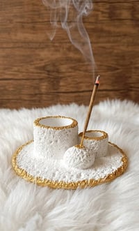 صينية حجر • مبخرة • تذهيب حسب الطلب