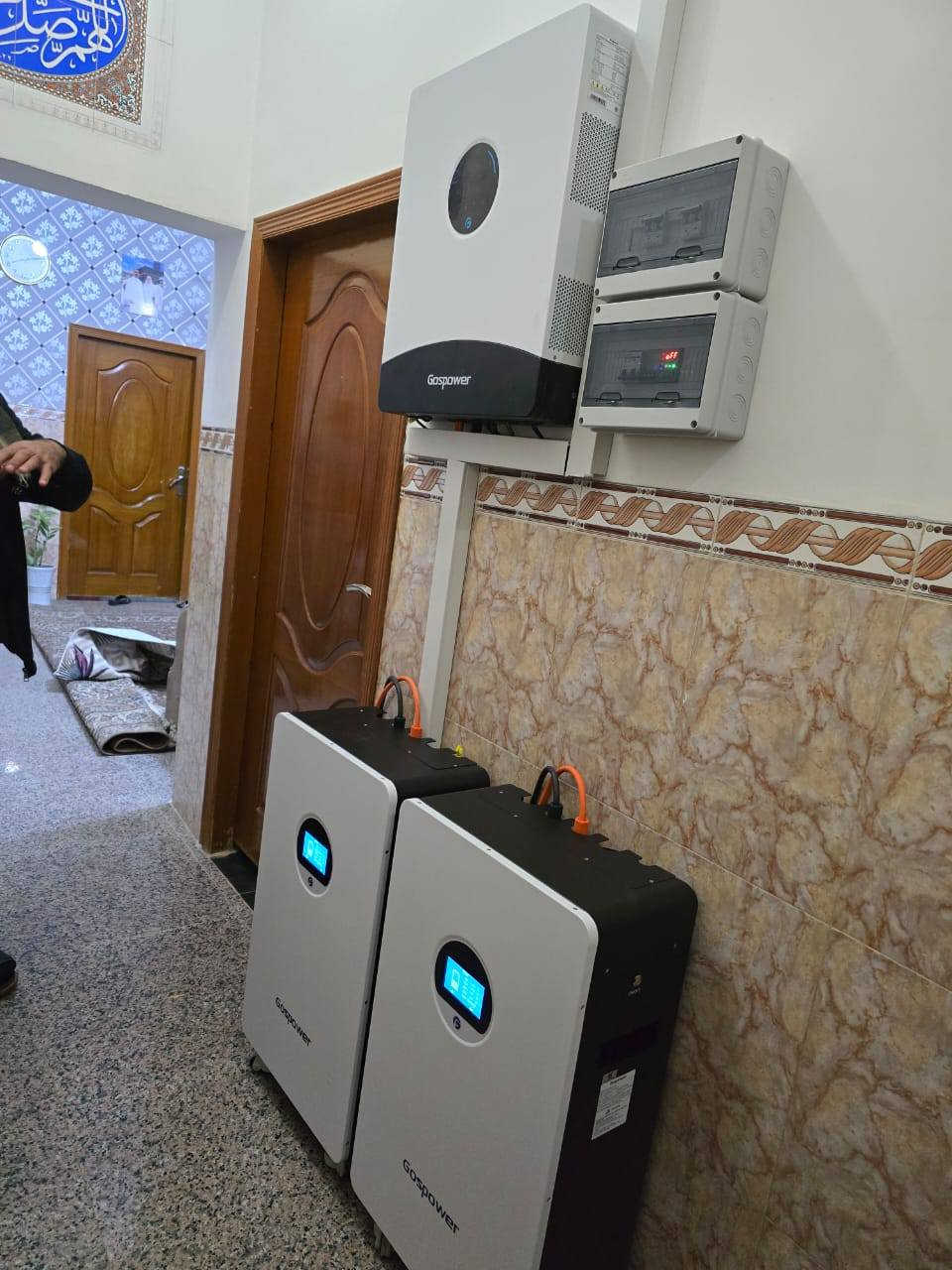 مستمرون بتنصيب منظومات الطاقة الشمسية بافضل الماركات وانسب الاسعار 
تم تنصيب منظومة الى الاخ حيدر مطشر بقدرة
30 كيلو واط نهارا & 30 كيلو واط ليلا
مكونات المنظومة 
انفيرتر نوع " كوس بور " بقدرة 12 كيلو واط
بطارية نوع " كوس بور " بقدرة 16 كيلو واط عدد 2
الواح نوع " لونجي " بقدرة 615 واط عدد 15 لوح 
اسلاك وقواطع وجوزات حماية ذات جوده عالية
لحجز منظومتك تواصل
***********
***********
