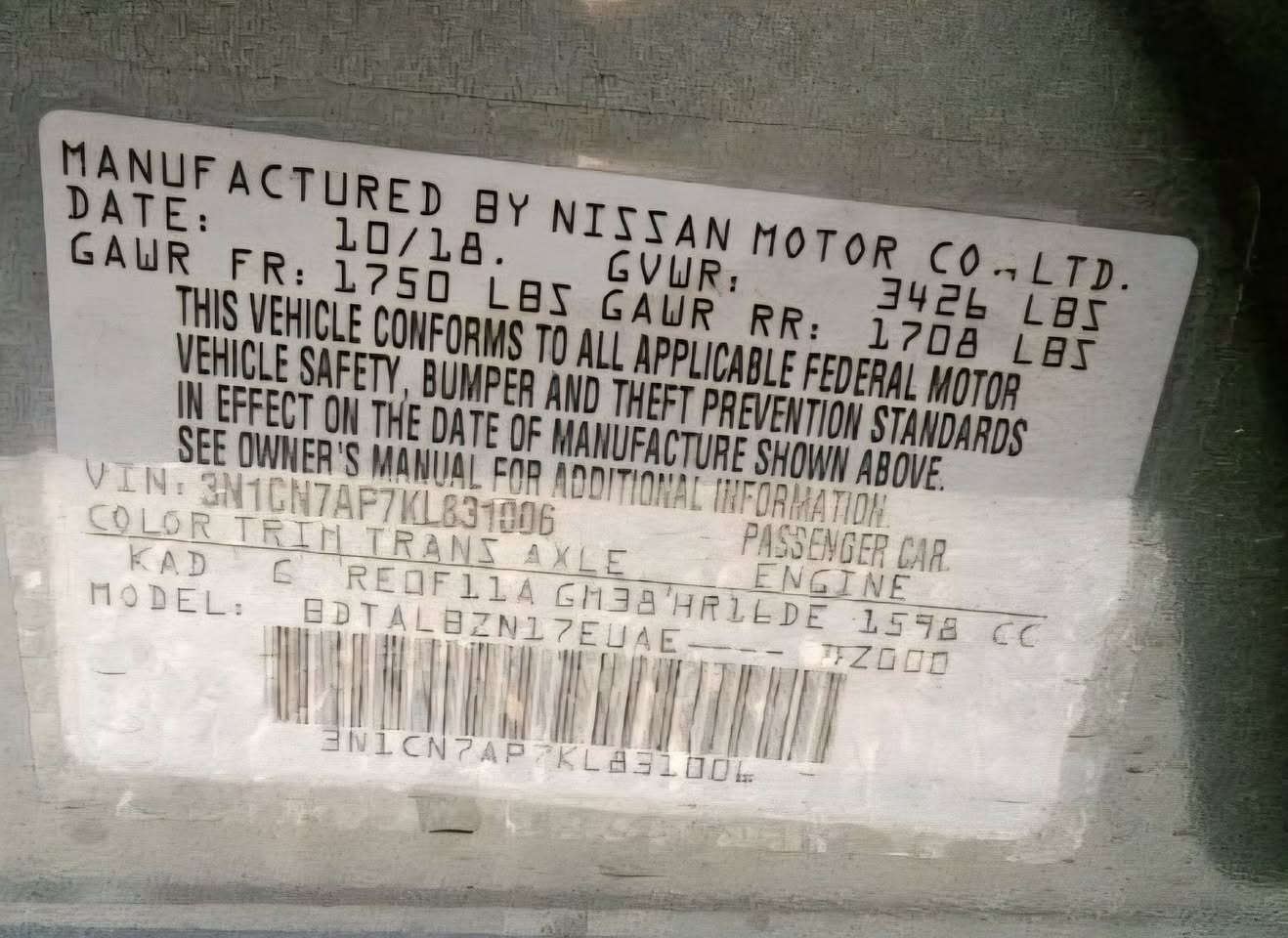 نيسان فيرسا ٢٠١٩ شكل قديم ، ٧٧،٠٠٠ ميل ، صبغ قباغ صندوق ، SV Special , بصمة ، شباك كهربائي ، شاشة شركة , مواصفات امريكي ، اوتوماتيك اكر, نينوى


**إذا كنت صاحب هذا الإعلان وتريد حذفه لأي سبب، رجاءا أرسل رسالة إلى الدعم الفني**