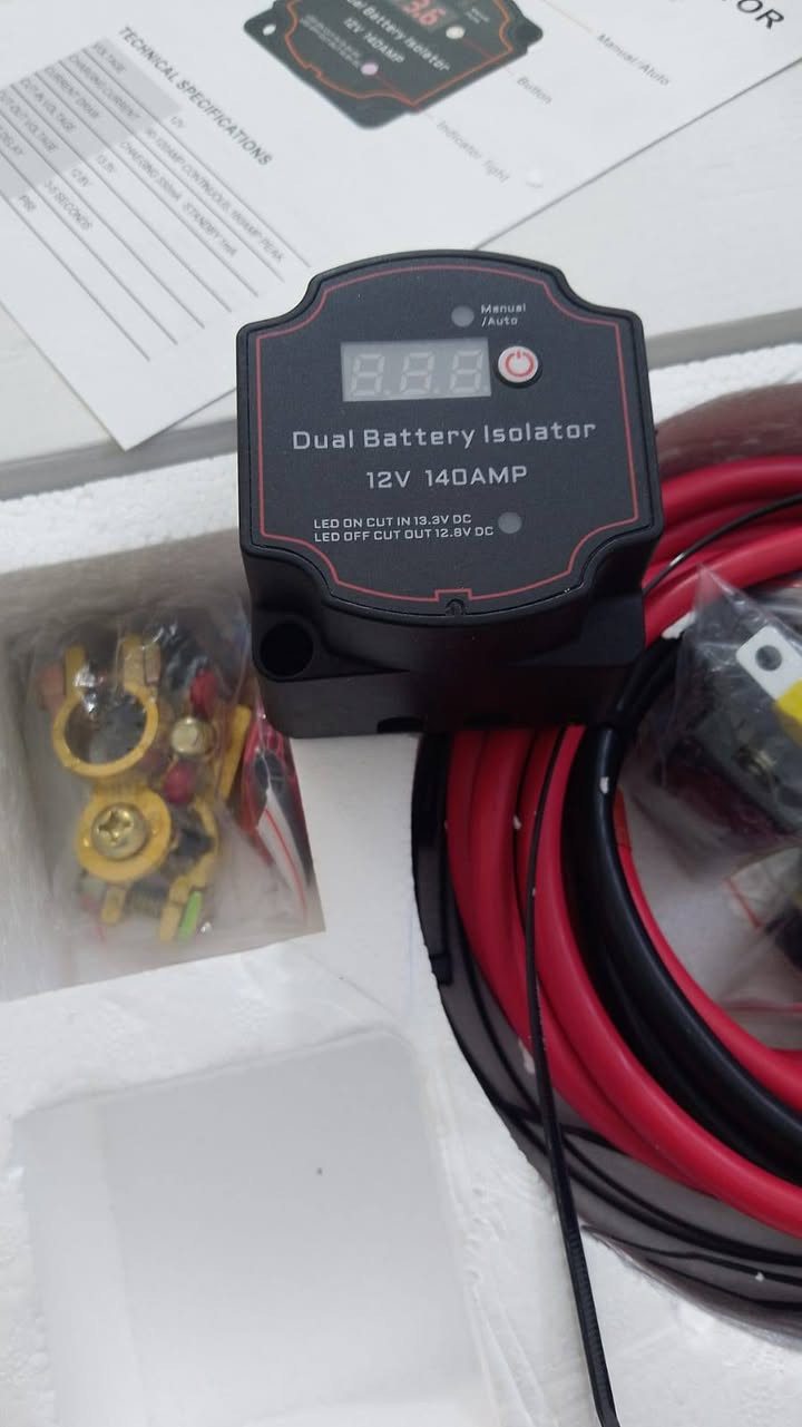 هل تعاني من مشاكل شحن البطاريات بسيارتك أو سيارتك الـ 4x4؟ 🚗⚡
لا تخلي نفسك محتار! الحل صار يمك مع جهاز Dual Battery Isolator الاحترافي، المتوفر بـ 12 فولت و 140 أمبير. 🔋
​هذا الجهاز هو الخيار الأمثل للي يحبون التخييم، السفر، أو اللي يضيفون إضافات كهربائية قوية لسياراتهم، لأن يخليك تشحن بطاريتين بنفس الوقت وبأمان تام، يمنع استنزاف البطارية الرئيسية ويضمنلك سيارتك تشتغل بكل الأوقات.
​محتويات المجموعة مثل ما موضح بالصور:
​جهاز العزل الذكي 
​وايرات ذات جودة عالية وملحقات التثبيت والربط الكاملة 
​الجهاز ذكي، عملي، ومصمم يتحمل أقسى الظروف. لا تفوت الفرصة وحافظ على كهربائيات سيارتك!
​للطلب والاستفسار يرجى مراسلتنا على الخاص 📩
​#سيارات_العراق #كهرباء_سيارات #تجهيزات_سيارات #تخييم #العراق #بغداد #دفع_رباعي #بطاريات #تعديل_سيارات #عراقيين


**إذا كنت صاحب هذا الإعلان وتريد حذفه لأي سبب، رجاءا أرسل رسالة إلى الدعم الفني**