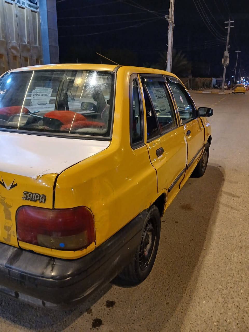 سلام عليكم سايبا لبيع 2011 رقم نجف مكنيه وكير مكفولات هيئه عليها ٤٠٠وغرامات ١٠٠ مكان كربلاء السعر 17وبيه مجال رقم ***********
