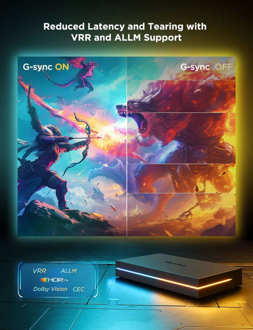 توفر الان💣🔥
حوّل غرفتك إلى قلب اللعبة مع Govee AI Sync Box 2(27-34)! 🎮🔥
وداعاً للكاميرات المزعجة فوق الشاشة! مع الجيل الثاني والجديد كلياً من Govee، الإضاءة صارت أسرع، أذكى، وأقوى.
لماذا هذا الجهاز هو "الوحش" الجديد في عالم السيت-أب؟ 🚀
✅ سلاسة خرافية: يدعم HDMI 2.1 يعني استمتع بدقة 4K وتردد 144Hzويمكنك تفعيل VRE بدون أي تضحية بالأداء 
✅ ذكاء اصطناعي (CogniGlow): الجهاز يفهم لعبتك! يتفاعل مع الـ Kills، الـ Level up، وحتى ضربات القلب في ألعابك المفضلة.
✅ دقة ألوان مذهلة: تقنية RGBWIC تعطي ألواناً حقيقية وتغطية كاملة خلف الشاشة.
✅ شمولية التصميم: مخصص لشاشات 27 إلى 34 بوصة (العادية والمنحنية).
✅ تحكم ذكي: يدعم Matter، يعني يشتغل مع Siri، Alexa، و Google Home بكل سهولة.


**إذا كنت صاحب هذا الإعلان وتريد حذفه لأي سبب، رجاءا أرسل رسالة إلى الدعم الفني**