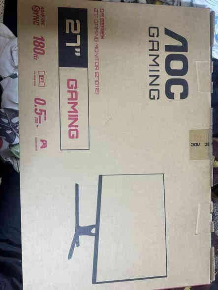 السلام عليكم 
شاشة AOC FHD   1080 
180hz
حجم27
نضيفة و كامل ملحقات و مستخدمة لمدة  اقل الاسبوع الله شاهد السعر 160
مكاني بغداد المشتل 
*********** بغداد المشتل 
***********
